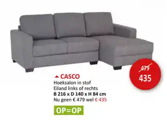 Weba Casco Hoeksalon in stof B216xD140xH84cm aanbieding