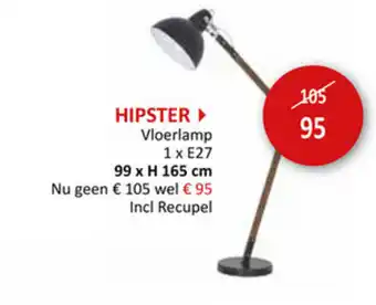 Weba Hipster Vloerlamp 99xH165cm aanbieding