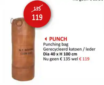 Punch Punching bag Dia 40xH100cm