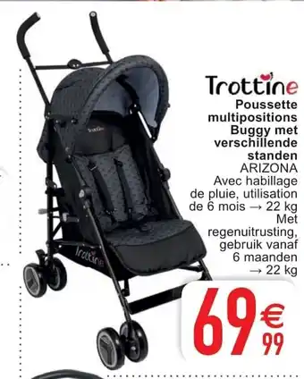 Cora Trootine Poussette multipositions Buggy met verschillende standen aanbieding