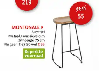 Weba Montonale Barstoel Zithoogte 75cm aanbieding