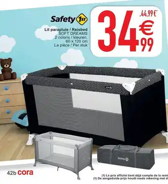 Cora Safety Lit parapluie / Reisbed Soft Dreams aanbieding