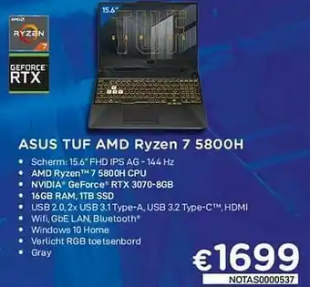 Asus tuf amd ryzen 7 5800h