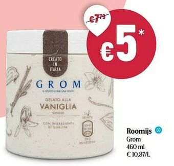 Delhaize Roomijs grom aanbieding