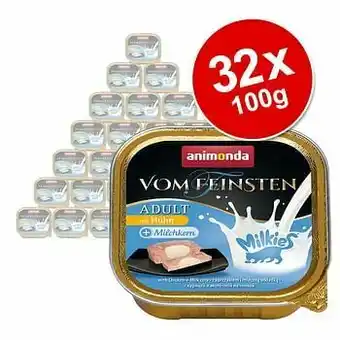 Zooplus 32x100g Adult Milkies met Kalkoen & Melkkern Animonda Vom Feinsten Kattenvoer aanbieding