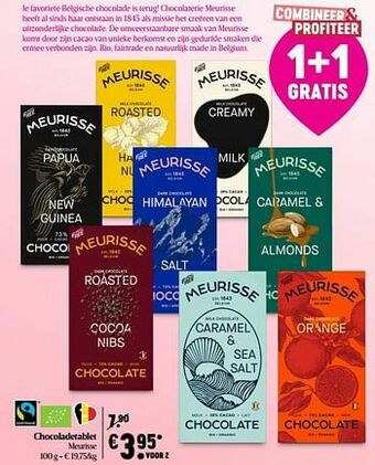 Delhaize Chocoladetablet meurisse aanbieding