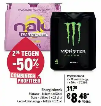 Delhaize Monster energy aanbieding
