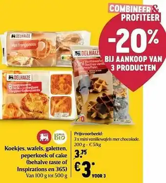 Mini vanillewafels met chocolade
