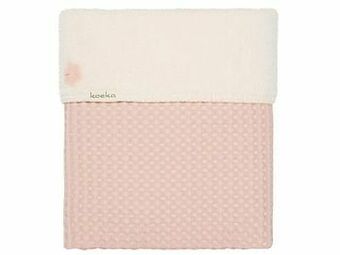 Multi bazar KOEKA DEKEN WIEG OSLO WAFFLE/TEDDY 415/416 SHADOW PINK aanbieding