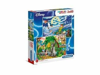 Multi bazar Puzzel 2X60 St. Disney Classic Peter Pan + Jungle Book aanbieding