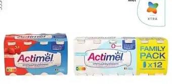 Colruyt Danone Actimel volledig assortiment Aardbei 14x100g/12x100g aanbieding
