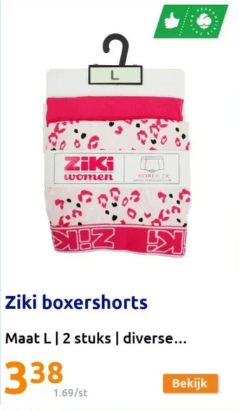 Action Ziki boxershorts aanbieding