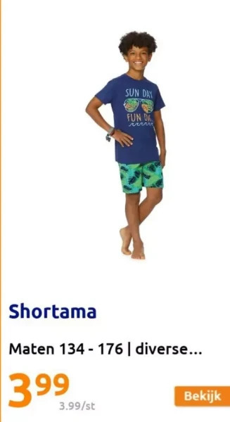 Action Shortama aanbieding