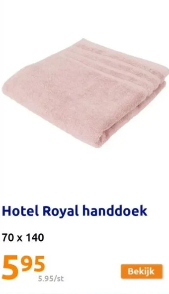 Action Hotel royal handdoek aanbieding