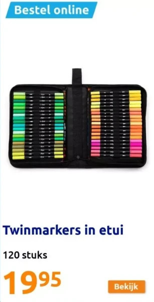 Twinmarkers in etui