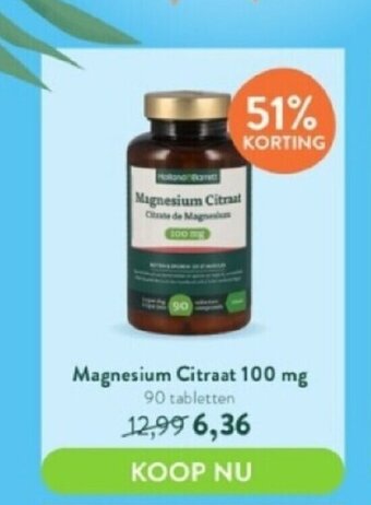 Holland & Barrett Magnesium citraat 100 mg aanbieding