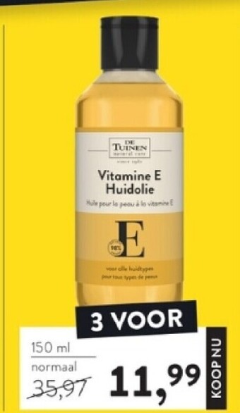 Holland & Barrett Vitamine e huidolie aanbieding