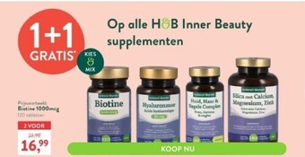 Holland & Barrett Biotine 1000 mcg 120 tabletten aanbieding