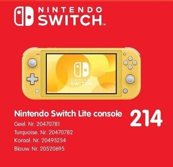 Nintendo switch lite console