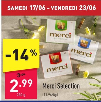 ALDI Merci Selection 250g aanbieding