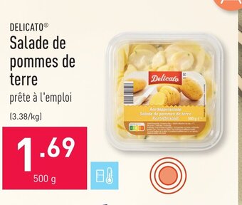 ALDI DELICATO Salade de pommes de terre 500g aanbieding