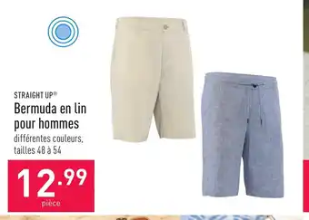 ALDI STRAIGHT UP Bermuda en lin pour hommes aanbieding