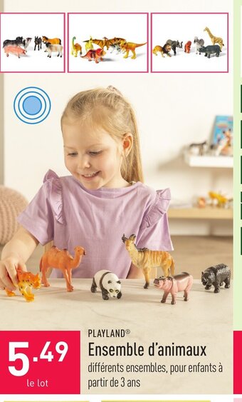 ALDI PLAYLAND Ensemble d'animaux aanbieding