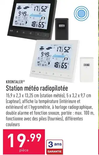 ALDI KRONTALER Station météo radiopilotée aanbieding