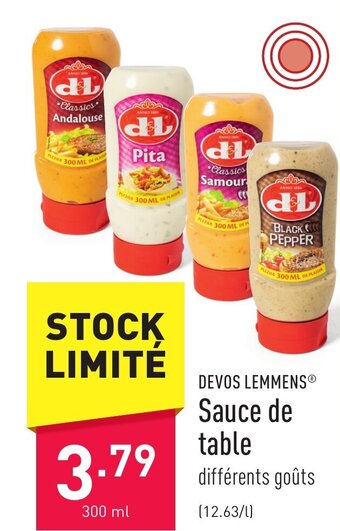ALDI DEVOS LEMMENS Sauce de table 300ml aanbieding
