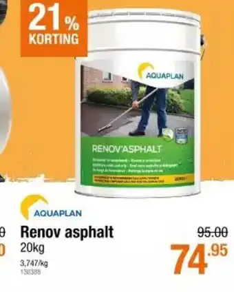 Cevo AQUAPLAN Renov asphalt 20kg aanbieding