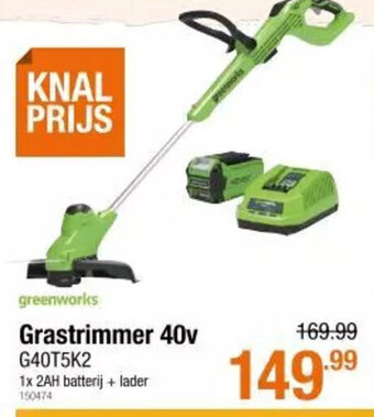 Cevo Grastrimmer 40v G40T5K2 aanbieding