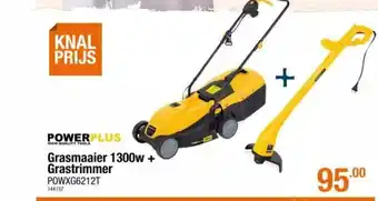 Cevo POWERPLUS Grasmaaier 1300w + Grastrimmer aanbieding