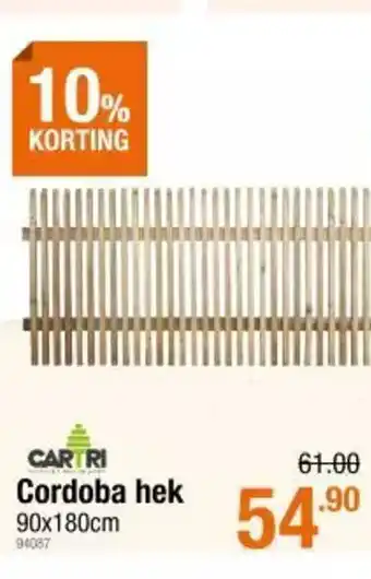 Cevo CARTRI Cordoba hek 90x180cm aanbieding