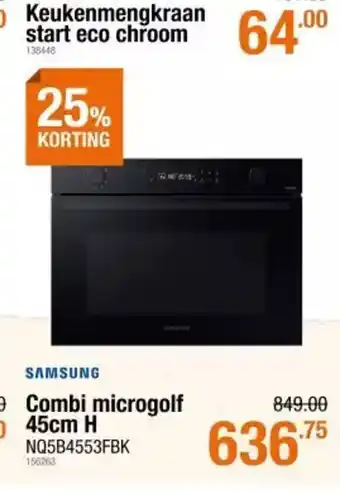 Cevo Samsung combi microgolf 45cm H aanbieding