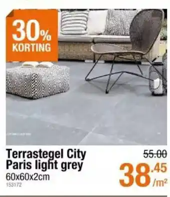 Cevo Terrastegel City Paris light grey aanbieding