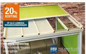 Lambada verandazonwering Verschillende kleuren verkrijgbaar