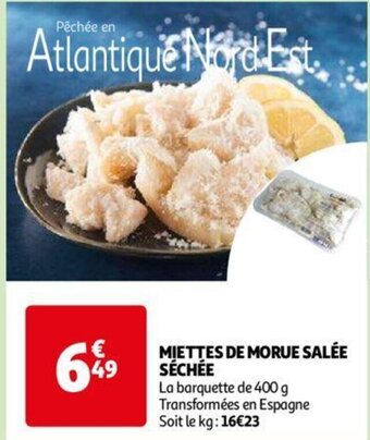 Miettes de morue salee sechee