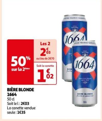 Auchan Biere blonde 1664 aanbieding