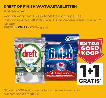 Jumbo Dreft of Finish Vaatwastabletten aanbieding