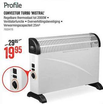 HandyHome Profile Convector Turbo 'mistral' aanbieding