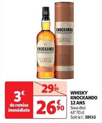 Auchan WHISKY KNOCKANDO 12 ANS aanbieding