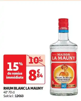 Auchan RHUM BLANC LA MAUNY 70CL aanbieding