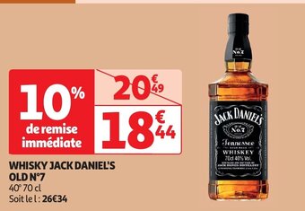 Auchan WHISKY JACK DANIEL'S OLD N°7 aanbieding
