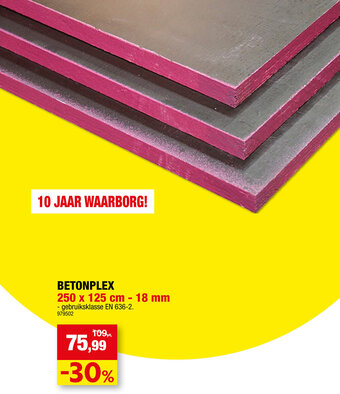 Hubo BETONPLEX 250 x 125 cm - 18 mm aanbieding