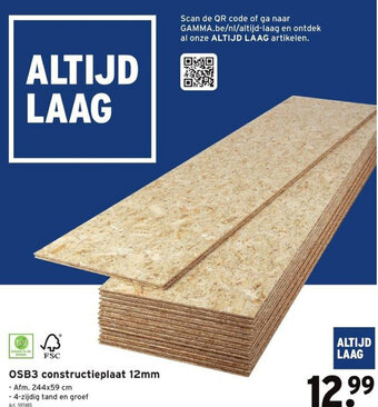 GAMMA OSB3 constructieplaat 12mm aanbieding