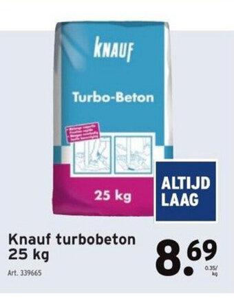 GAMMA Knauf turbobeton 25 kg aanbieding