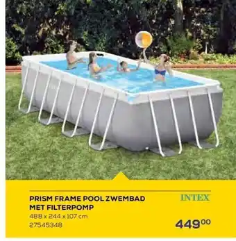 Supra Bazar Prism frame pool zwembad met filterpomp aanbieding