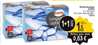 Cora Brillendoekjes CORA 2 x 30 stuks aanbieding