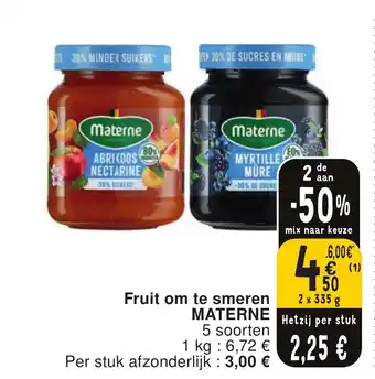 Cora Fruit om te smeren MATERNE 5 soorten aanbieding
