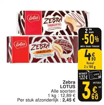 Cora Zebra LOTUS Alle soorten aanbieding